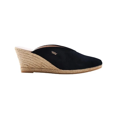 Truja Suede Espadrille Mule Wedges