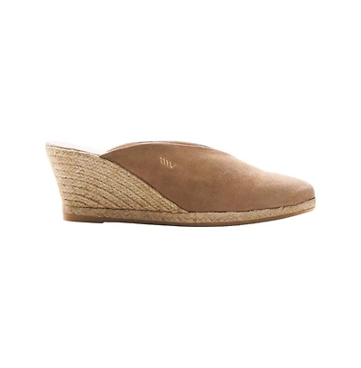 Truja Suede Espadrille Mule Wedges