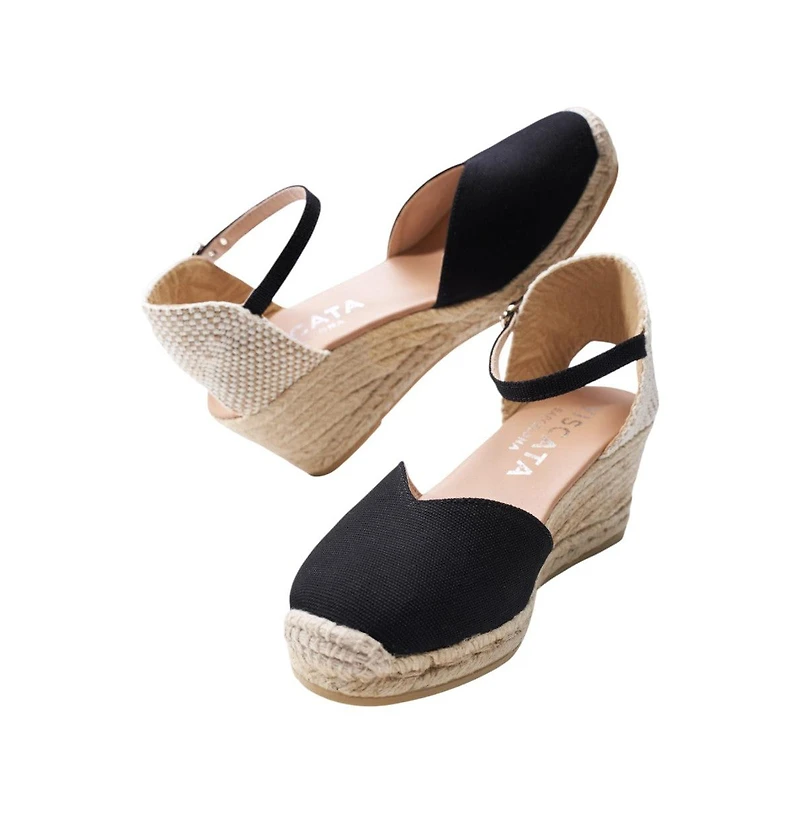 Reus Canvas Espadrille Wedges
