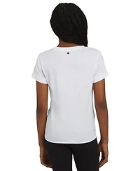 Champion Big Girls Logo Graphic Tie-Front T-Shirt