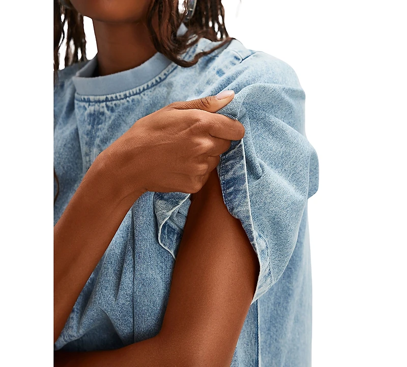 Free People Women's Denim Harlow Mini Dress