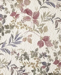Royal Court Rosewood Botanical Leaf 3-Pc. Quilt Set, King/California King