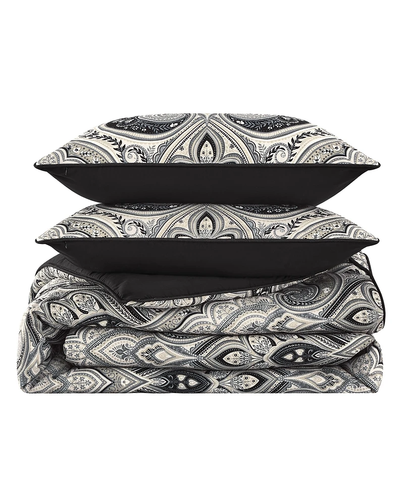 Royal Court Messina Damask 3-Pc. Comforter Set, Full/Queen