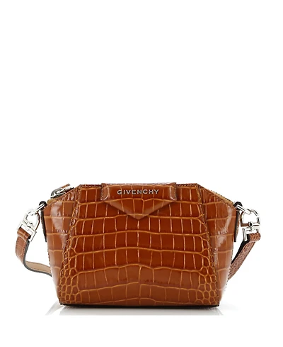 Pre-Owned Givenchy Nano Antigona Crossbody Bag Embossed Leather