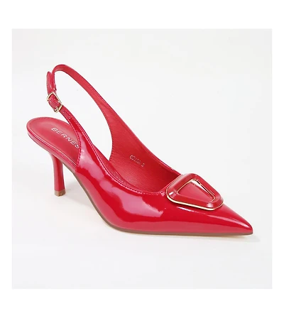 Ceira Patent Slingback Pump with Metallic Accent