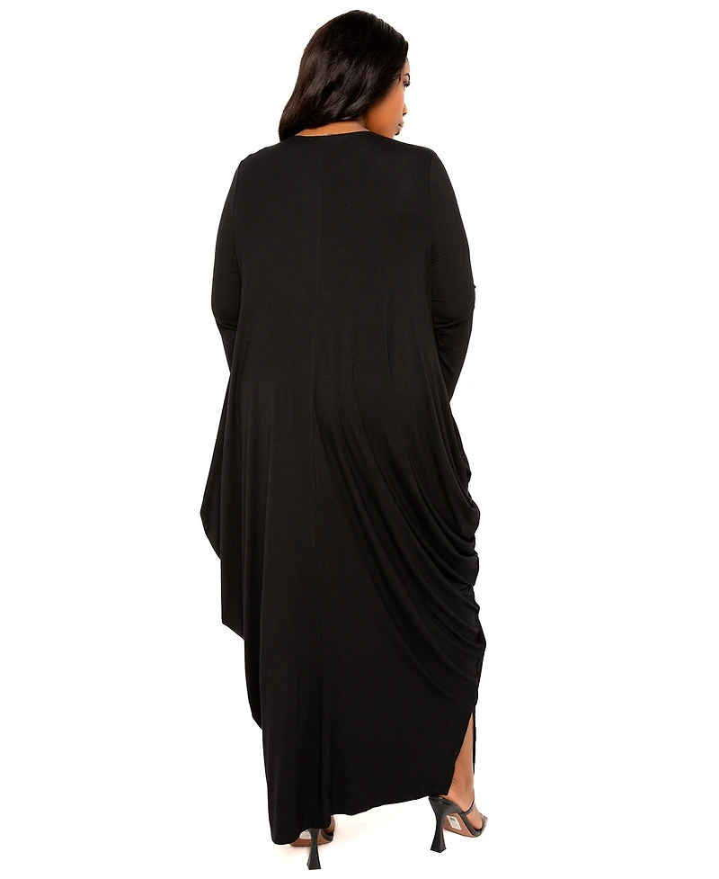 Buxom Couture Plus Cascade Bubbled Hem Cardigan