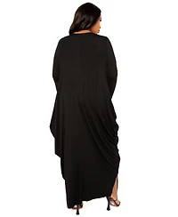Buxom Couture Plus Cascade Bubbled Hem Cardigan