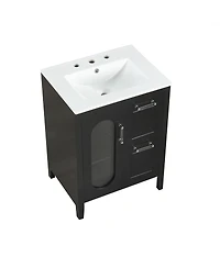 Casainc 24" Bathroom Vanity with Sink, 2 Drawers and Door, Adjustable Shelf