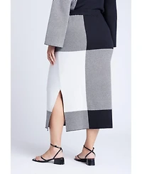 Eloquii Women's Intarsia Sweater Skirt