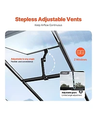 Slickblue Polycarbonate Greenhouse Outdoor Walk-in Greenhouse for Garden