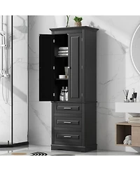 Casainc 70"H Tall Storage Cabinet with 3 Drawers for Bathroom or Office Use