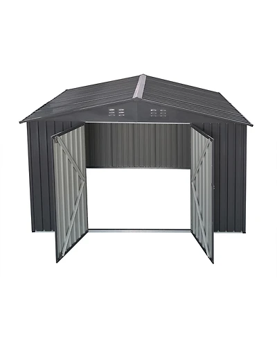 Mondawe 8FT x 10FT & Outdoor Storage Tool House with Lockable Door & Shutter Vents