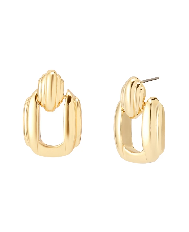 Robert Lee Morris Soho Ribbed Doorknocker Earrings