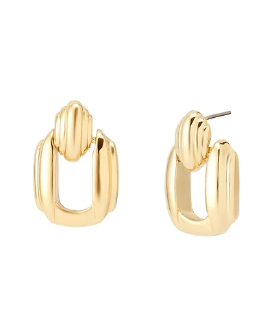 Robert Lee Morris Soho Ribbed Doorknocker Earrings