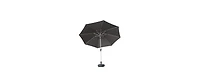 Flynama 10ft Gray Outdoor Patio Umbrella with Crank and Tilt for Garden and Pool