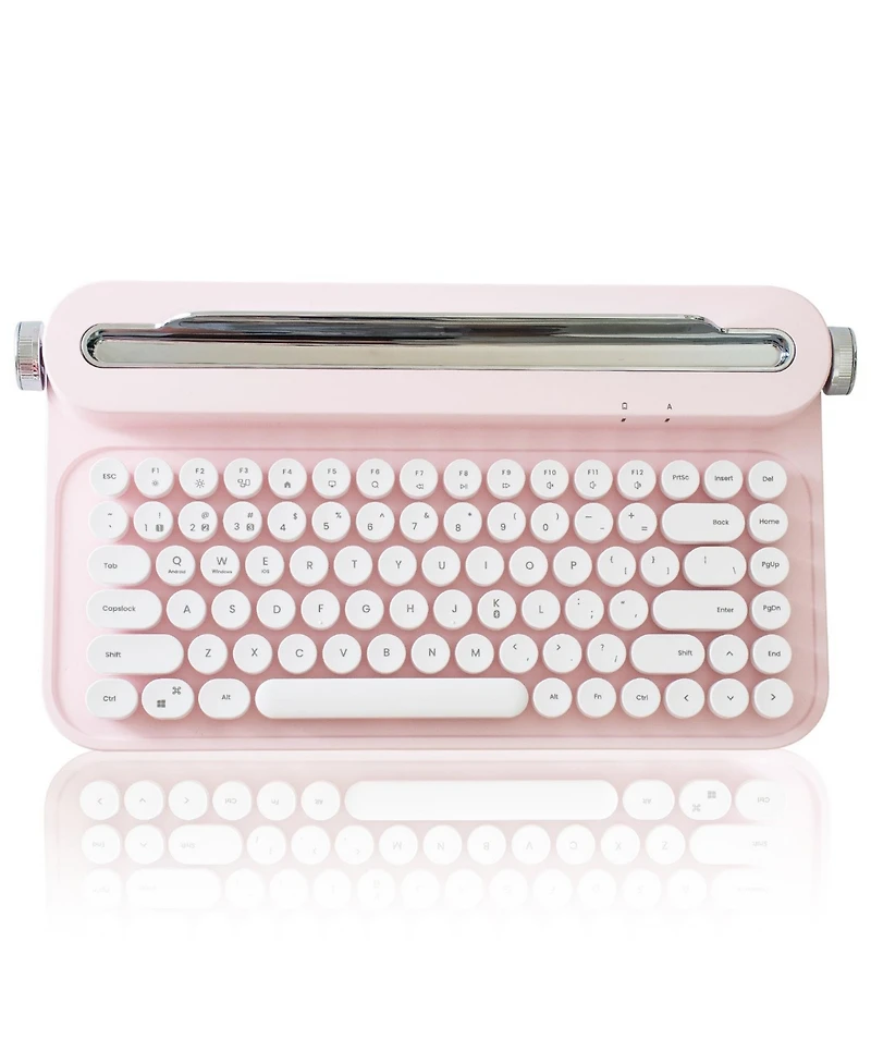 Yunzii Actto B305 Wireless Keyboard, Retro Bluetooth Aesthetic Typewriter Style Keyboard with Integrated Stand