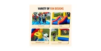 Outdoor Inflatable Bounce House Jumping Bouncer with Slide Blower and Storage Bag