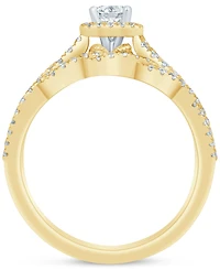 Diamond Halo Braid Style Bridal Set (3/4 ct. t.w.) in 14k Gold
