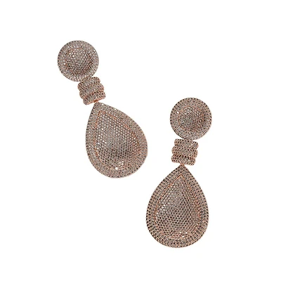 Sohi Teardrop-Crystal Drop Earrings