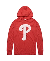 Homage Men's Red Philadelphia Phillies Lightweight Raglan Tri-Blend Pullover Hoodie