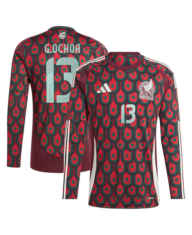 Adidas Men's Guillermo Ochoa Burgundy Mexico National Team 2024 Home Replica Player Long Sleeve Jersey