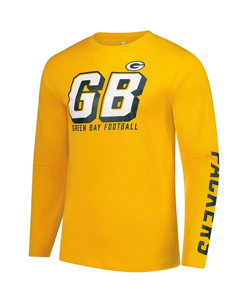 Fanatics Men's Gold Green Bay Packers Long Sleeve T-Shirt