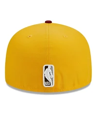 New Era Men's Yellow/Red Philadelphia 76ers Fall Leaves 2-Tone 59FIFTY Fitted Hat