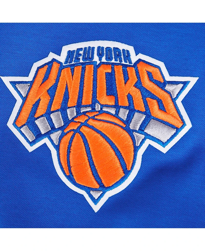 Pro Standard Men's Blue New York Knicks Split Logo Pullover Hoodie