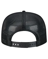 New Era Men's Black Brooklyn Nets Tone Foam Mesh Back Golfer Snapback Hat