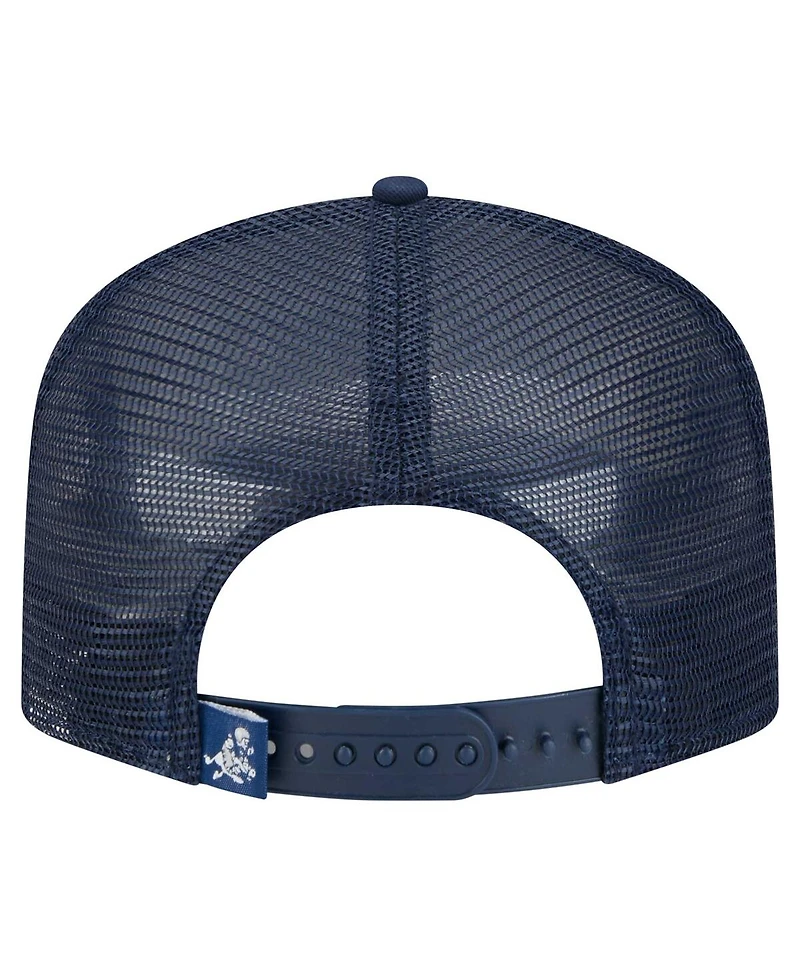 New Era Men's White/Navy Dallas Cowboys Distressed 9FIFTY A-Frame Snapback Hat