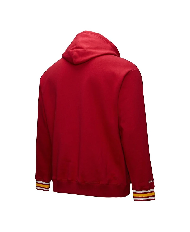 Mitchell & Ness Men's Cardinal Usc Trojans Chainstitch Fleece Pullover Hoodie