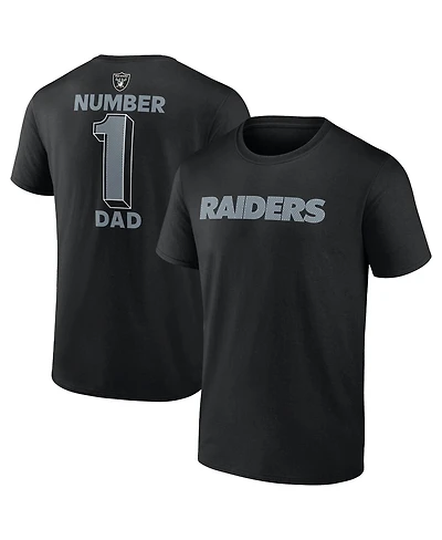 Fanatics Men's Black Las Vegas Raiders Big Tall Number One Dad T-Shirt