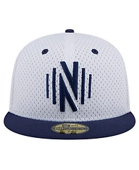 New Era Men's Gray Nashville Sc Throwback Mesh 59FIFTY Fitted Hat