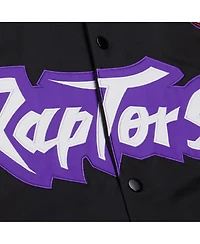 Mitchell & Ness Men's and Women's Black Toronto Raptors Vintage Team Origins Satin Full-Snap Jacket