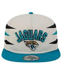 New Era Men's Stone/Teal Jacksonville Jaguars Athletic Golfer Snapback Hat