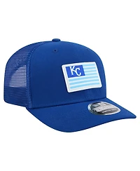 New Era Men's Royal Kansas City Royals Flag 9SEVENTY Stretch-Snap Hat