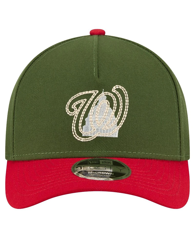 New Era Men's Dark Green Washington Nationals City Feature 9FORTY A-Frame Adjustable Hat