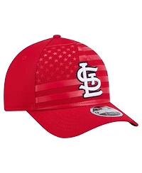 New Era Men's Red St. Louis Cardinals American Flag 9FORTY M-Crown A-Frame Adjustable Hat