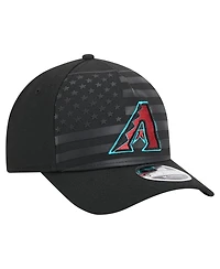 New Era Men's Black Arizona Diamondbacks American Flag 9FORTY M-Crown A-Frame Adjustable Hat