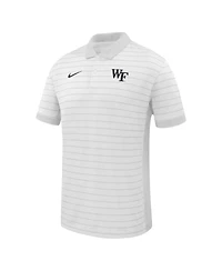 Nike Men's White Wake Forest Demon Deacons 2025 Early Season Coaches Sideline Victory Stripe Performance Polo Shirt