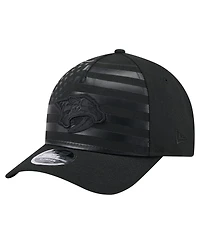 New Era Men's Black Nashville Predators Game Day Stealth Flag 9FORTY A-Frame Adjustable Hat