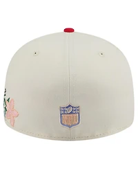 New Era Men's Cream/Red Kansas City Chiefs Tonal Floral 59FIFTY Fitted Hat