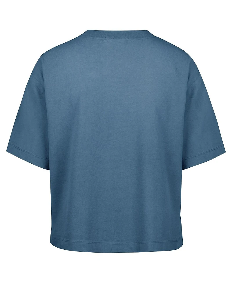 '47 Brand Women's Navy Dallas Cowboys Florentina Montauk Cropped T-Shirt