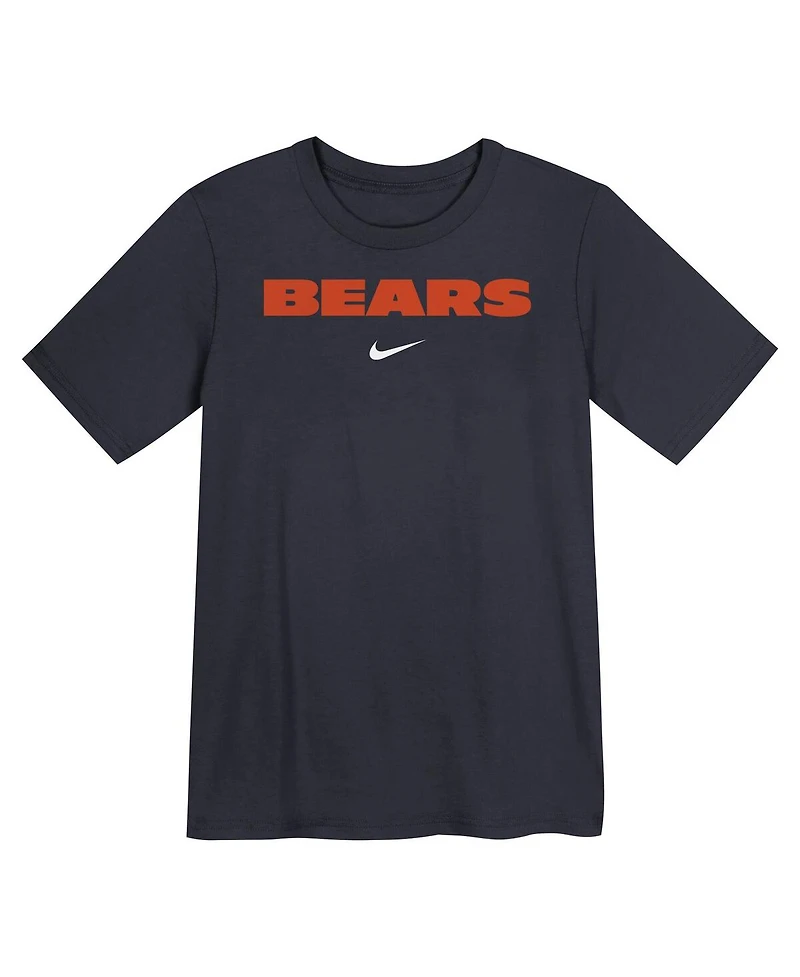 Nike Preschool Navy Chicago Bears Wordmark T-Shirt