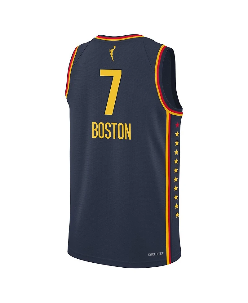 Nike Big Boys and Girls Aliyah Boston Navy Indiana Fever Explorer Swingman Jersey