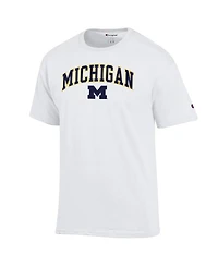 Champion Men's White Michigan Wolverines Arch Over Logo T-Shirt