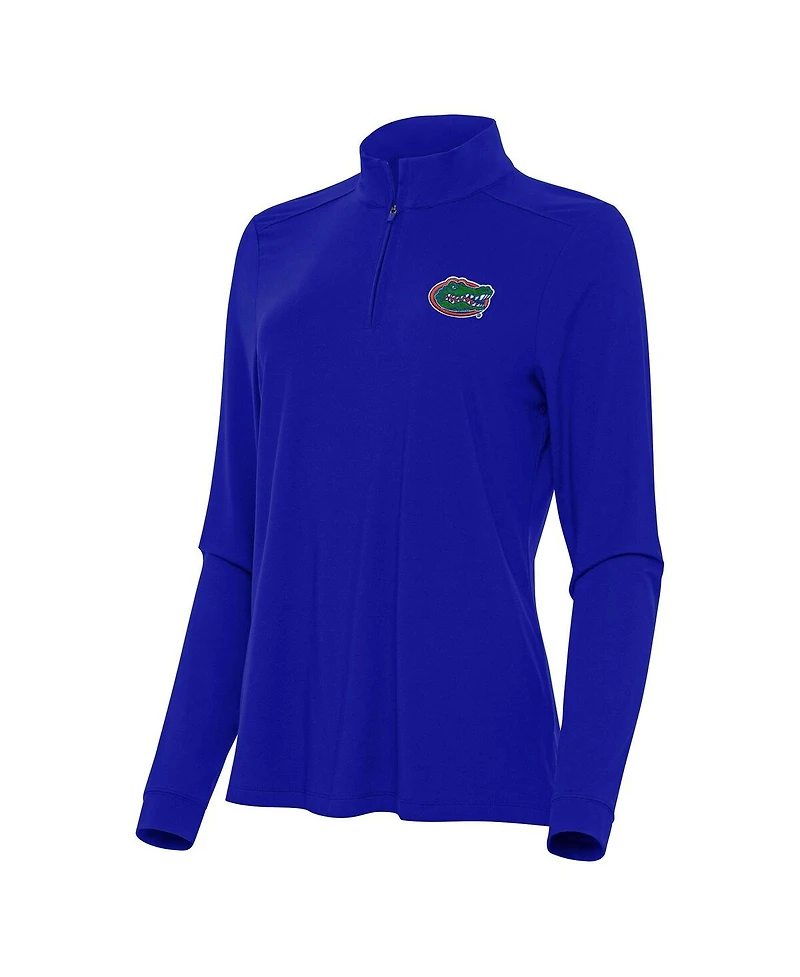 Antigua Women's Royal Florida Gators Intent Quarter-Zip Top