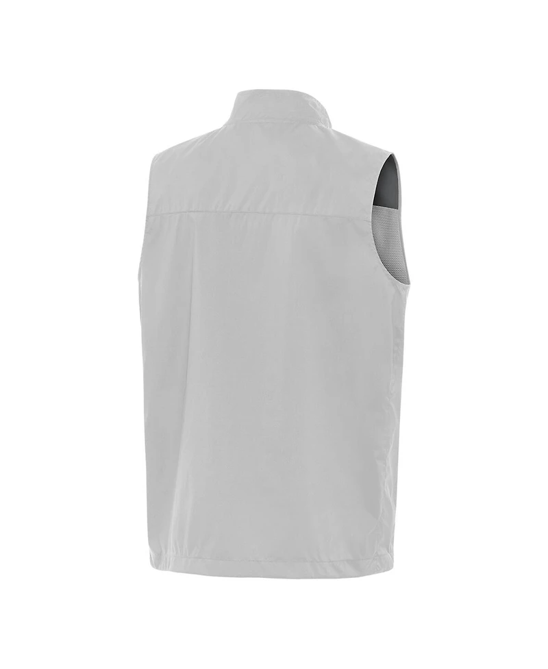 Antigua Men's Gray Ohio State Buckeyes Brisk Full-Zip Vest