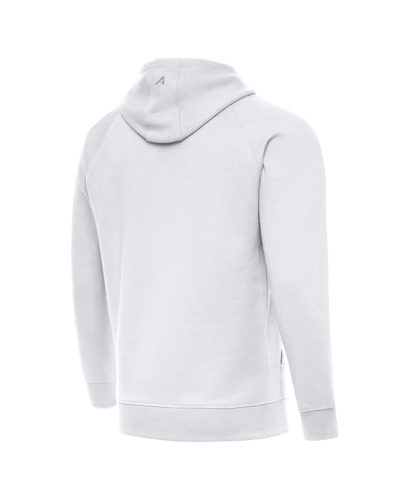 Antigua Men's White Detroit Lions Victory Pullover Hoodie