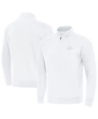 Antigua Men's White Kansas City Chiefs Victory Quarter-Zip Sweatshirt